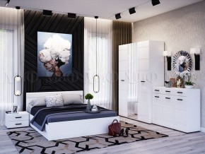НЭНСИ NEW Кровать 1,6 м с ПМ (Белый глянец холодный/Белый) в Коротчаево - korotchaevo.ok-mebel.com | фото 2